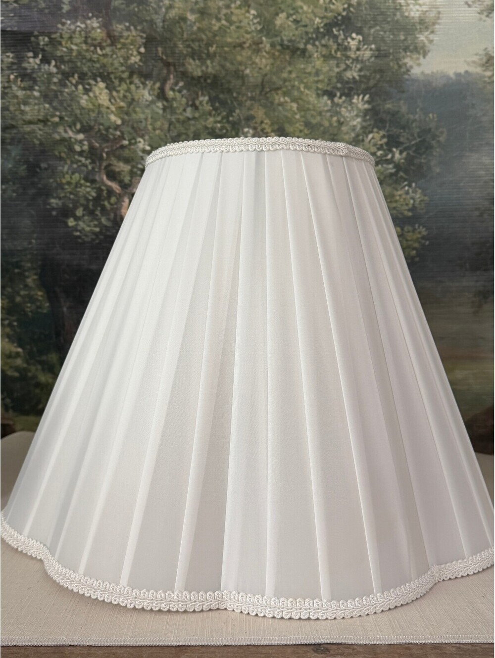 White Pleated Lampshade